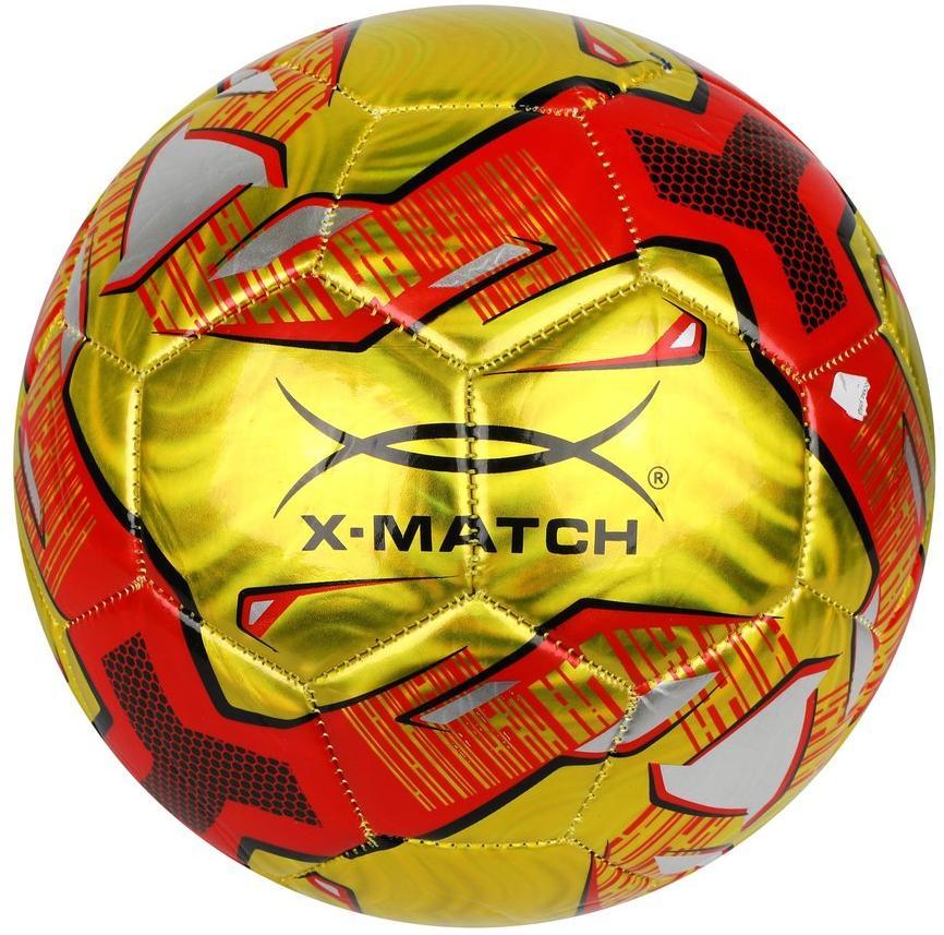 Мяч футбольный X-Match, 1 слой PVC, металлик