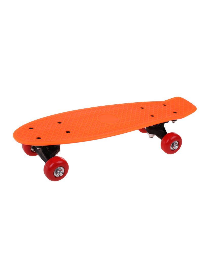 Скейтборд-пенниборд пластик 43 см., колеса PVC, крепления пластик, оранж