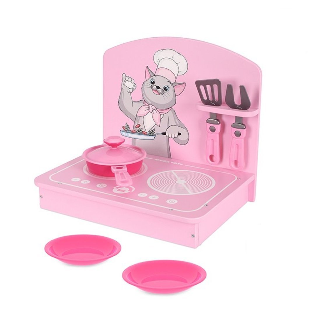 Кухня детская мини 7 предметов, розовая