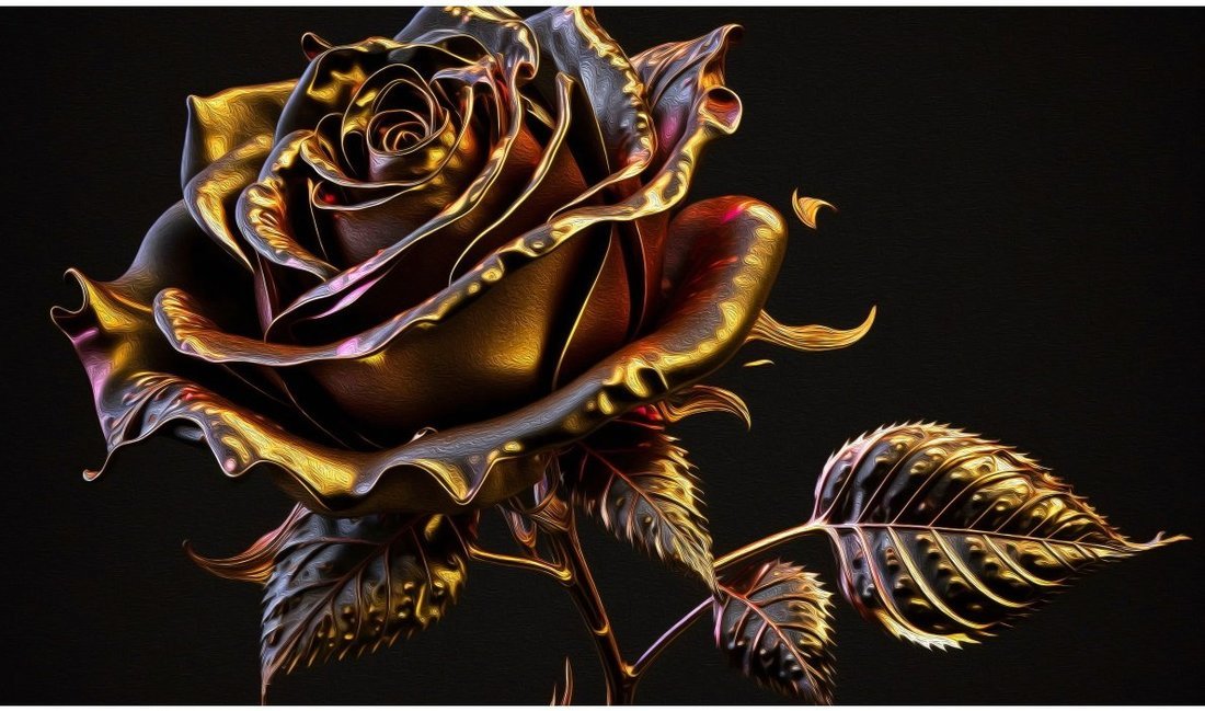Алмазная мозаика Неувядаемая роза, 30х40 см, 30 цв., полн. заполнение, с подр.